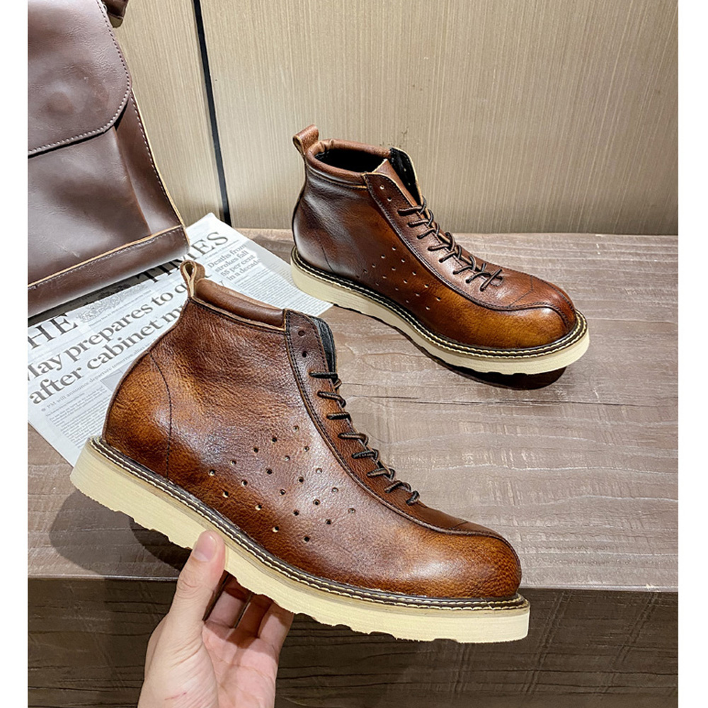 Men's Genuine Leather Hollow O - огляд і ціна Leather Work Outfit