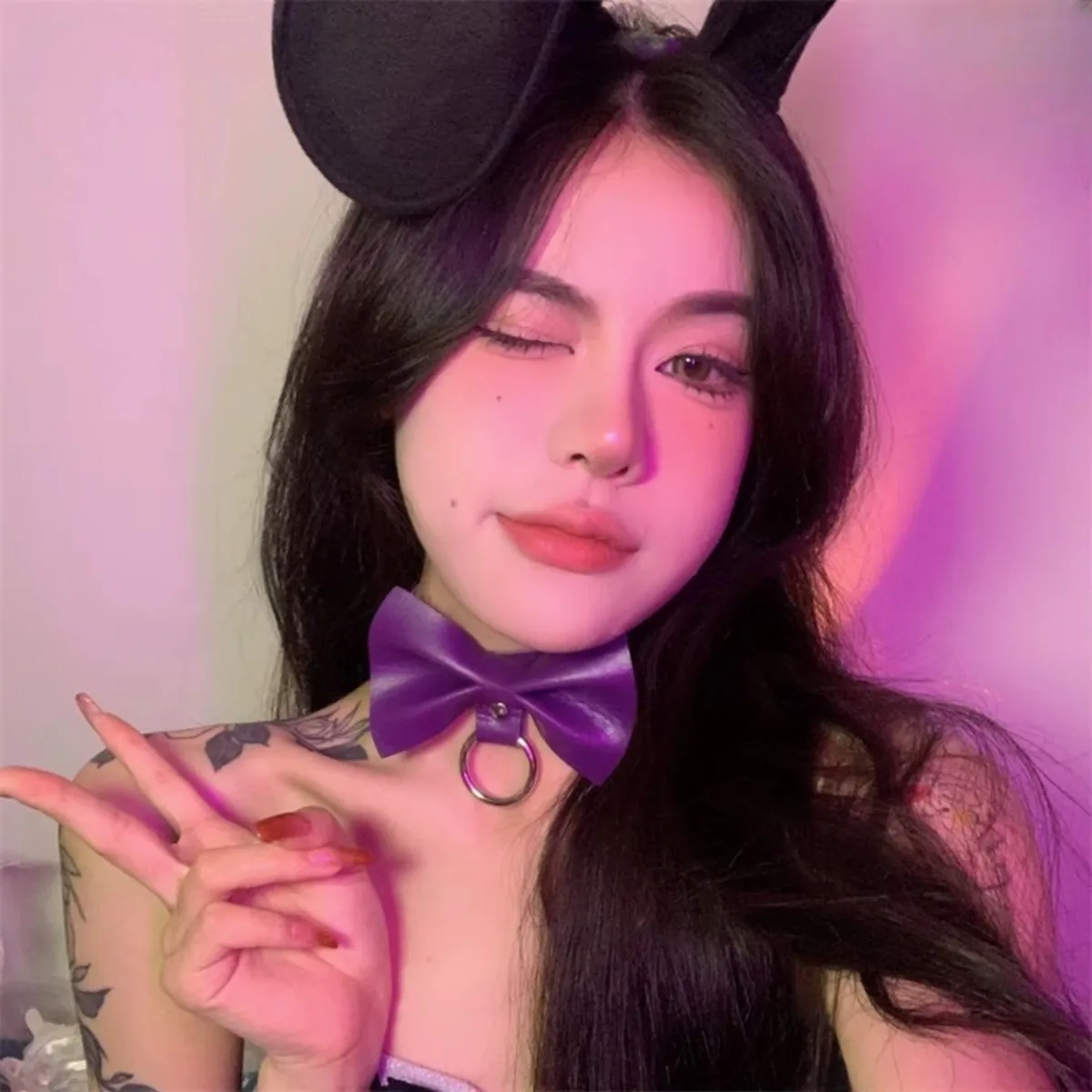 Trendy Leather Bow Collar | Ci - огляд і ціна Leatherwork Rings