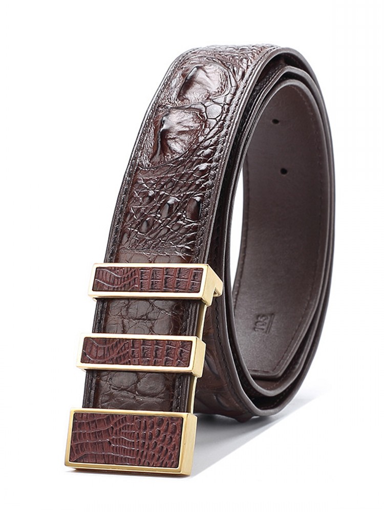 High Quality Men Crocodile Gen - огляд і ціна Leather Works Belt