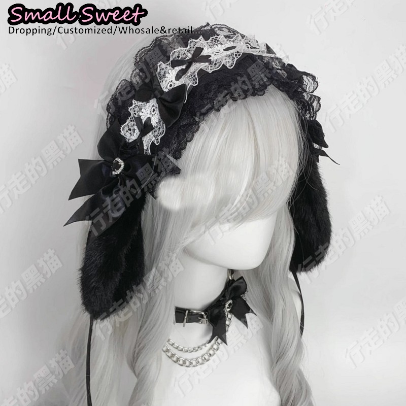 Goth Bunny Ear Bow Hair Bands  - огляд і ціна Leatherwork Rings
