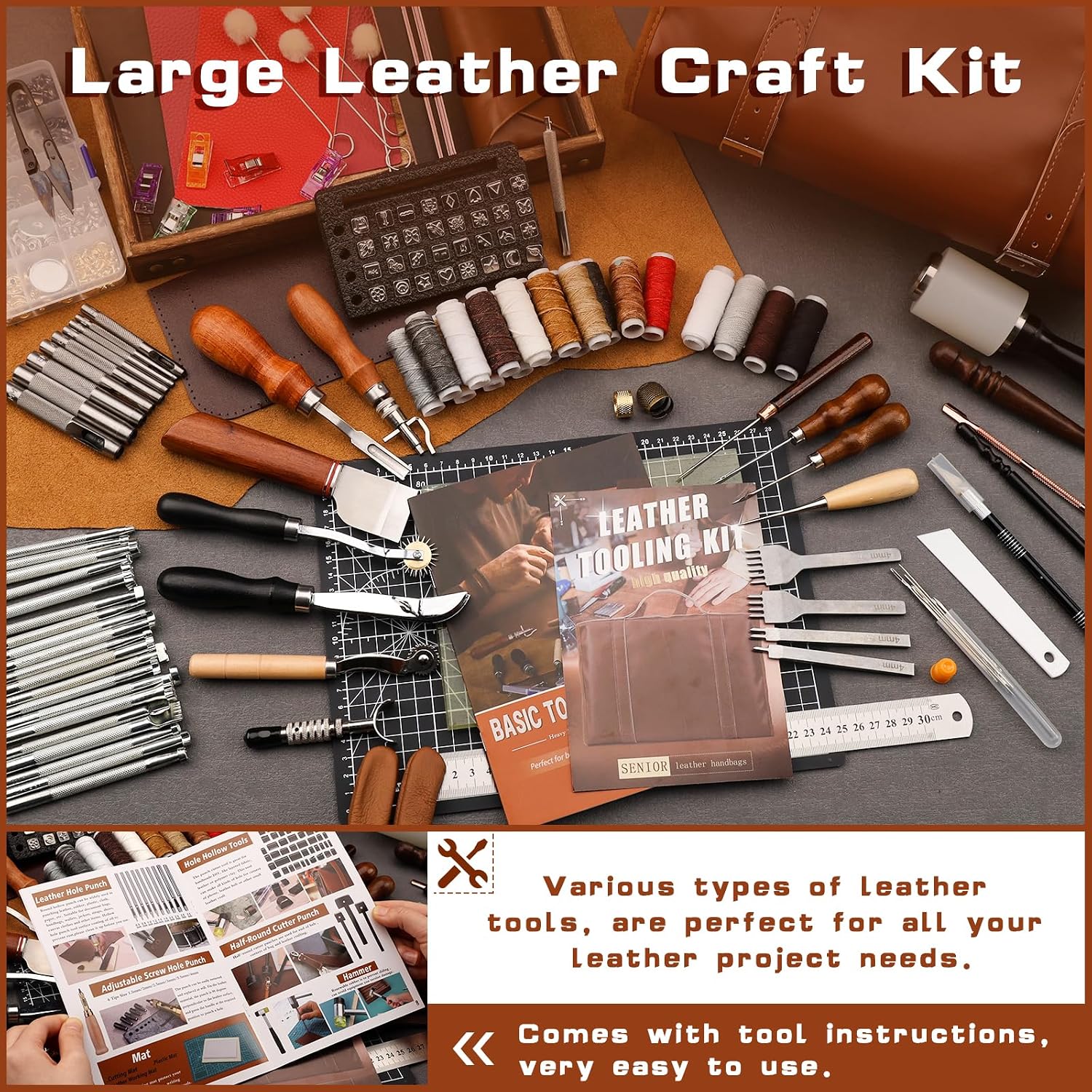 Leather Tooling Kit Leather Cr - огляд і ціна Leatherwork Tools