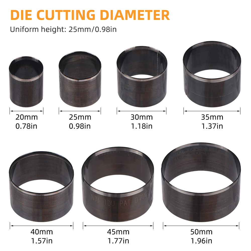 QJH 7Pcs Sharp Leather Cutting - огляд і ціна Leatherwork Rings