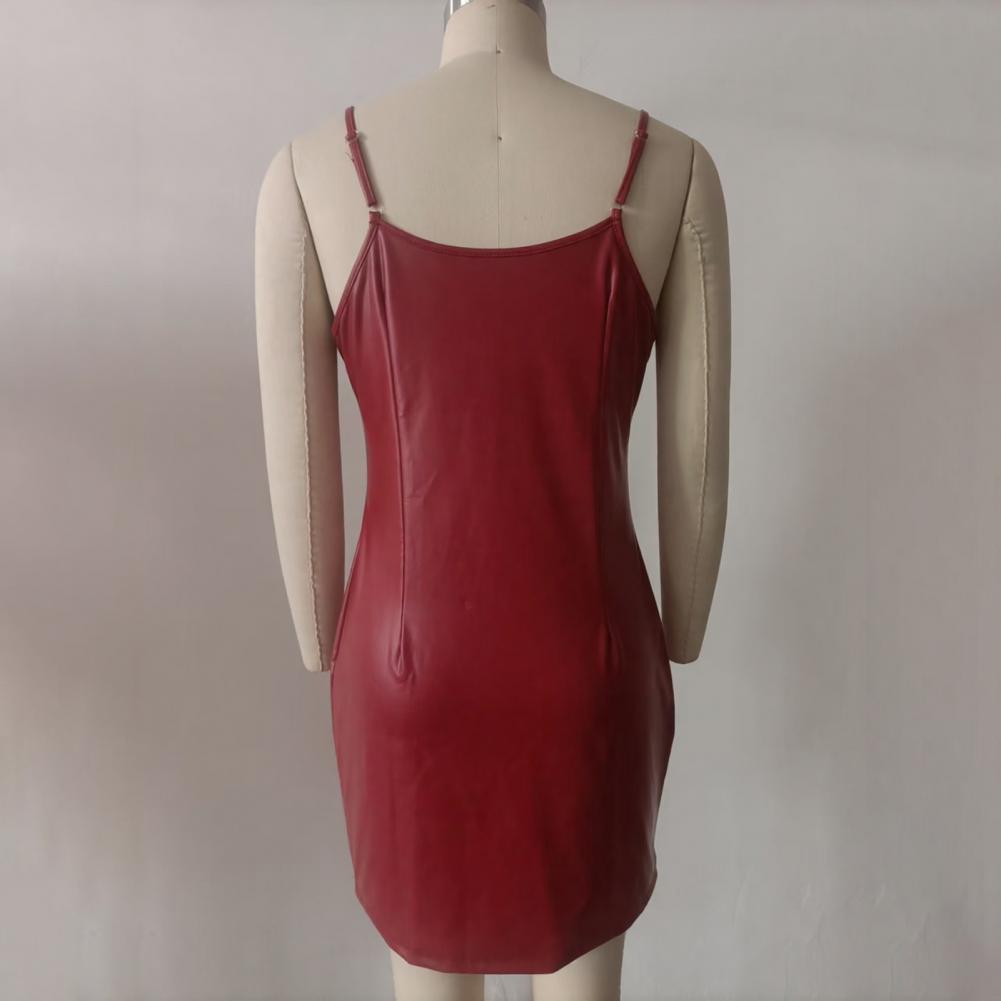 Women Faux Leather Skirt Suit  - огляд і ціна Leather Work Outfit
