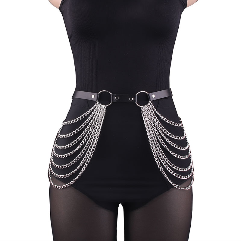 Women Punk Gothic PU Leather W - огляд і ціна Leather Work Harness